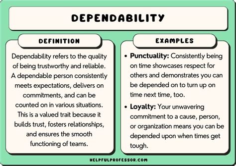 examples of dependability at work.